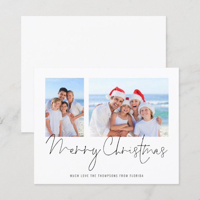 Budget 2 Photo Script Merry Christmas Florida (Front/Back)