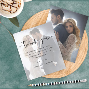 Budget 2 Photos Overlay Wedding Thank You