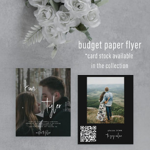 Budget 2 photos QR CODE script wedding Invitation Flyer