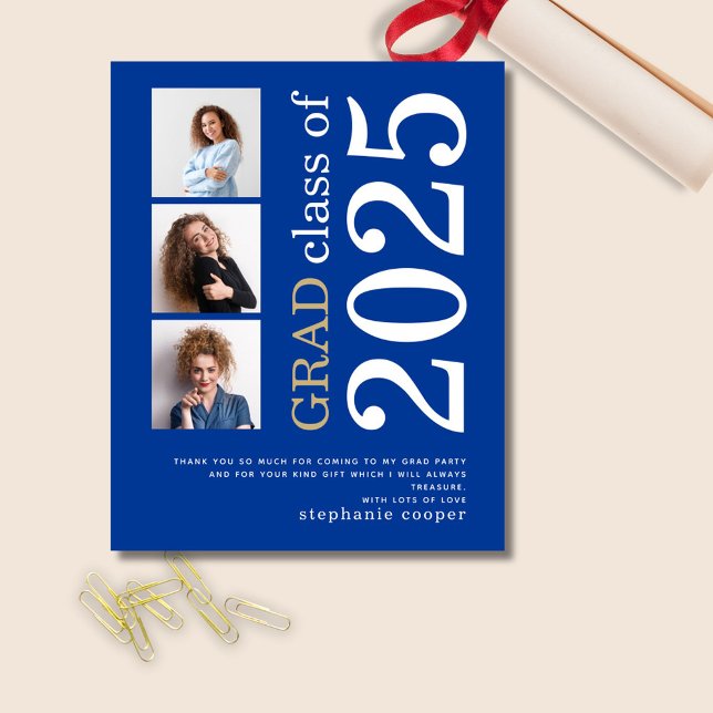 Budget 3 photo 2025 Blue Graduation Thank You (Creator Uploaded)