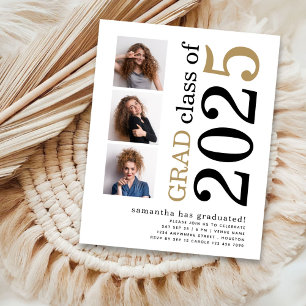 Budget 3 photo Black Gold 2024 Graduation Invite