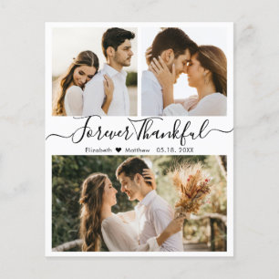 Budget 3 Photo Collage Wedding Thank You Flyer