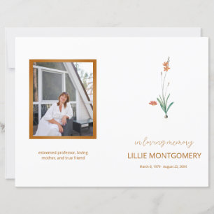 Budget 4-page Flower Floral Funeral Program