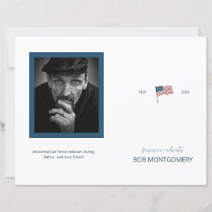 Budget 4-page Military Patriotic Funeral Program