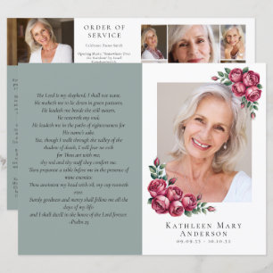 Budget 4-page Minimalist Funeral Program
