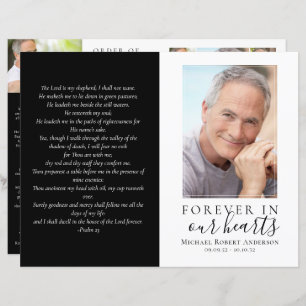 Budget 4-page Minimalist Funeral Program