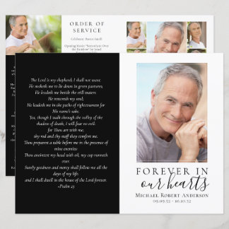 Budget 4-page Minimalist Funeral Program