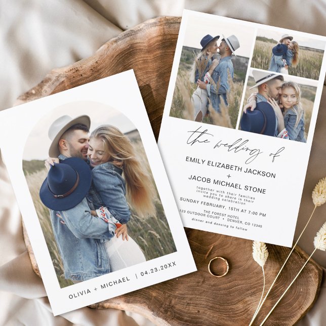 Budget 4 Photo Elegant Modern Wedding Flyer (Creator Uploaded)