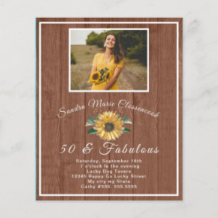 Budget 50 and Fabulous   Sunflower  Birthday 
