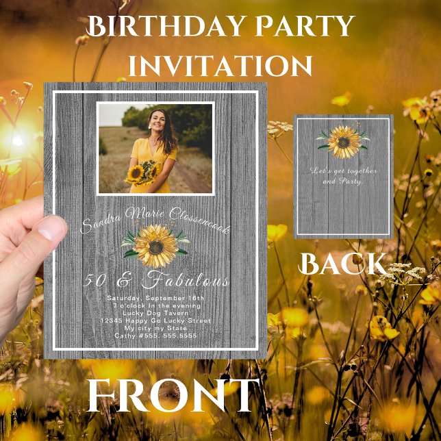 Budget 50 and Fabulous | Sunflower grey Birthday (Creator Uploaded)