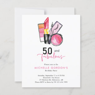 Budget 50 & Fabulous 50th Birthday Cosmetics Pink