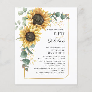 Budget 50 Fabulous Eucalyptus Sunflower Birthday