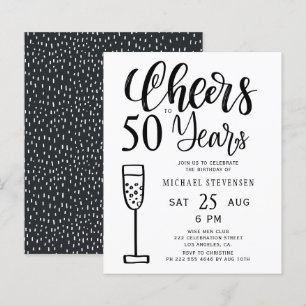 Budget 50 years birthday party invitation