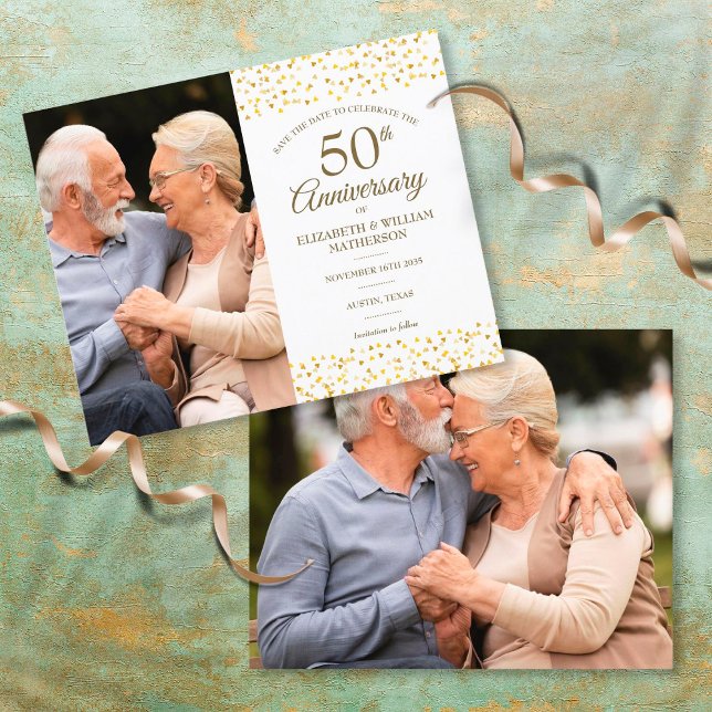 Budget 50th Anniversary Save the Date 2 Photos (Creator Uploaded)