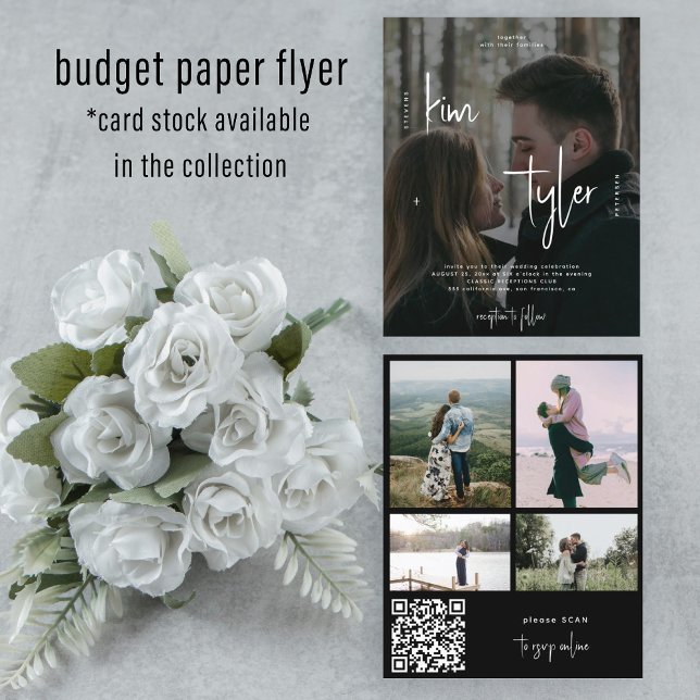 Budget 5 photos QR CODE script wedding Invitation Flyer (Creator Uploaded)