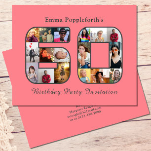 Budget 60th Birthday Invitation Sixty Photo Pink Flyer