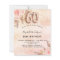 Budget 60th birthday pampas grass rose invitation