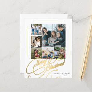 Budget 6 family photos Christmas Holiday Card