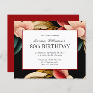 Budget 80th Birthday Feminine VINTAGE FLOWERS