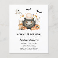 BUDGET A Baby Is Brewing Halloween Baby Shower