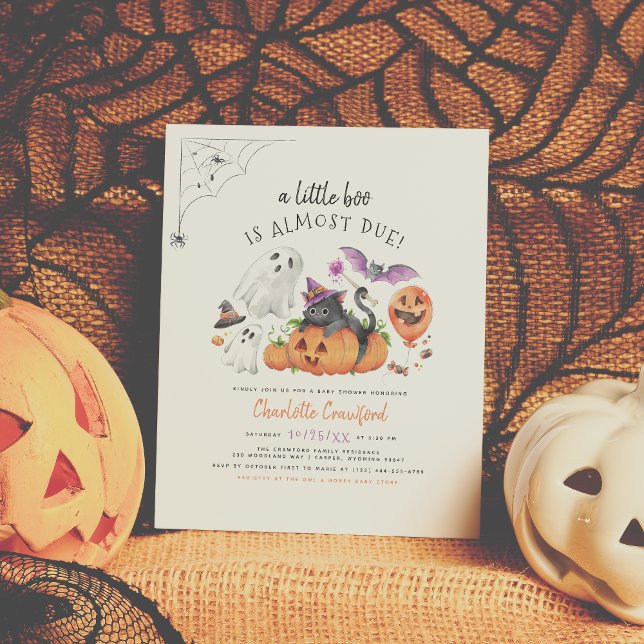 Budget A Little Boo Cute Cat Halloween Baby Shower (Creator Uploaded)