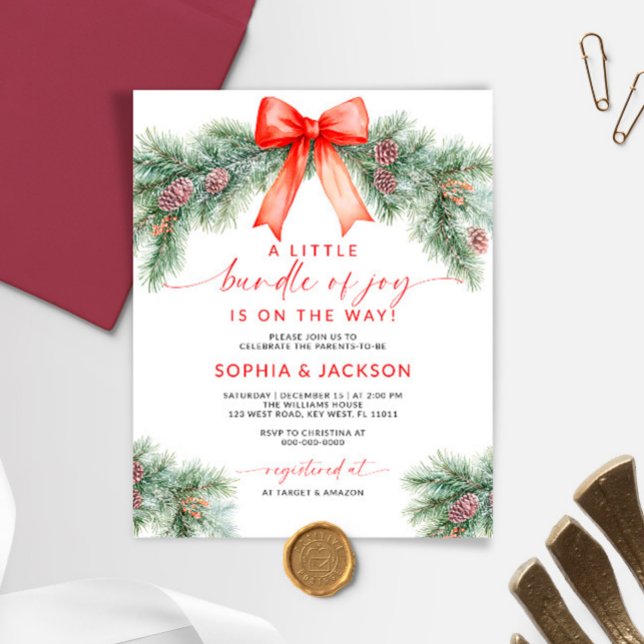 Budget A Little Bundle Of Joy Baby Shower Invite (Creator Uploaded)