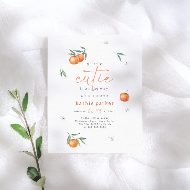 Budget A Little Cutie Orange Citrus Baby Shower (Creator Uploaded)