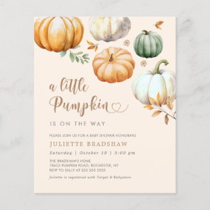 Budget A Little Pumpkin Fall Foliage Baby Shower