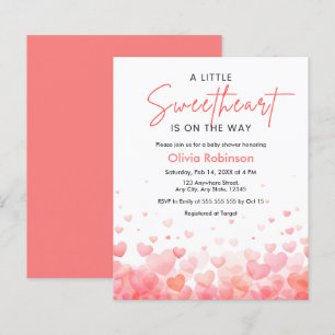 Budget A Little Sweetheart Baby Shower Invitation 