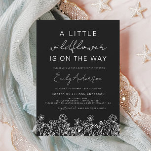 Budget A Little Wildflower Baby Shower Invitation