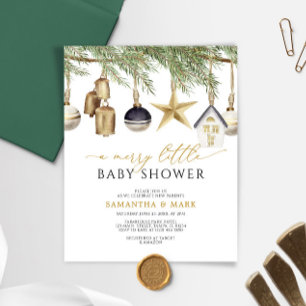 Budget A Merry Little Baby Shower Invitation