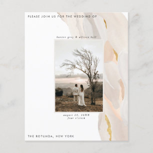 Budget Abstract Photo Wedding Invitaiton