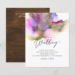 Budget Abstract Rainbow Purple Wedding