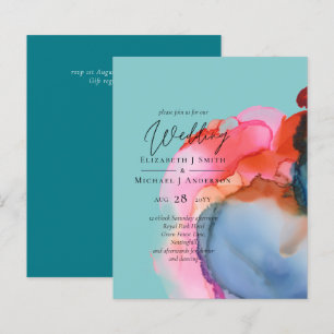 BUDGET abstract Rainbow Watercolor Wedding