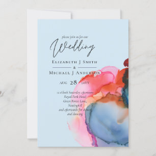 BUDGET abstract Rainbow Watercolor Wedding