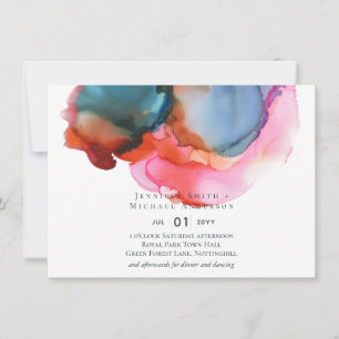 BUDGET abstract Rainbow Watercolor Wedding