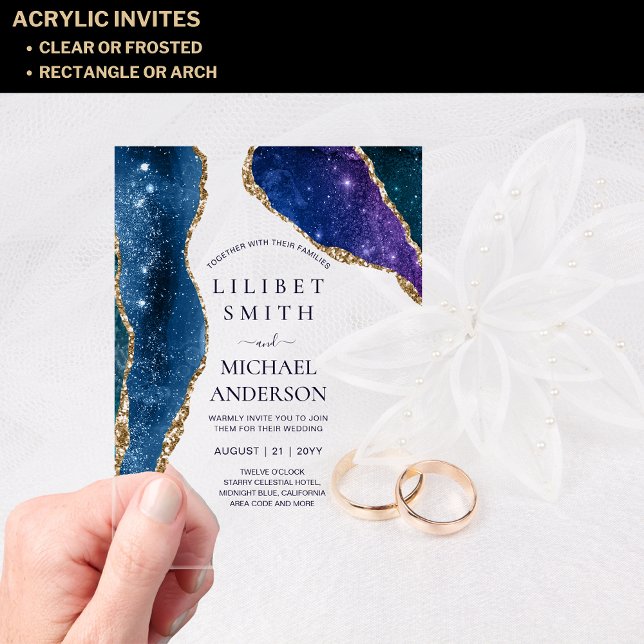 BUDGET Acrylic Wedding STARRY NIGHT CELESTIAL SKY Acrylic Invitations (Creator Uploaded)