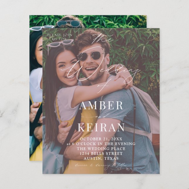 Budget Afternoon Shades - Photo Wedding (Front/Back)