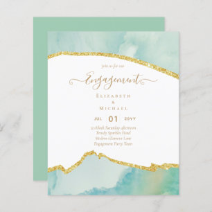 BUDGET Agate Gold Engagement Party Modern