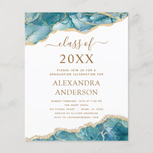 Budget Agate Graduation 2022 Teal Gold Blue