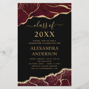 Budget Agate Graduation Class of 2022 Burgundy