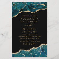 Budget Agate Turquoise Teal Gold Wedding