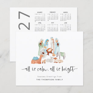 Budget All Calm Nativity 2027 Calendar Christmas