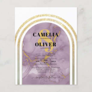 BUDGET All-in-1 Gold Pink Marble Arch Wedding Flye Flyer