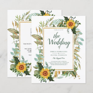 BUDGET All-in-1 Rustic Sunflowers Greenery Wedding