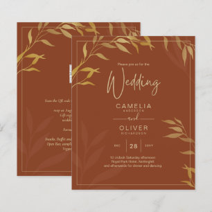 Budget All-in-1 Rustic Terracotta GOLD Wedding