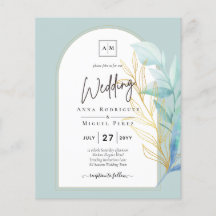 BUDGET All-in-1 Sea Glass Gold Greenery Wedding