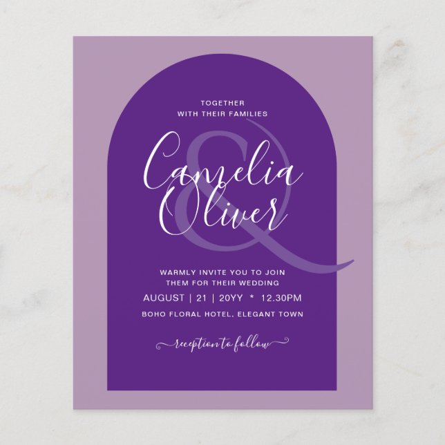 BUDGET All-in-1 Wedding Script Ampersand Arch Flyer (Front)