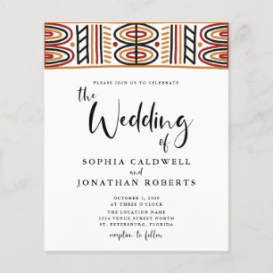 Budget All in One African Motif Wedding Invitation