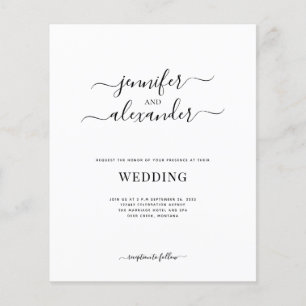 Budget All In One Calligraphy Wedding